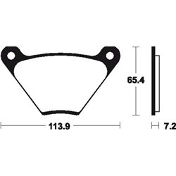 HARLEY DAVIDSON FX 1200 KICK 1971 - 1980 PASTILLAS FRENO DELANTERAS ORGÁNICAS