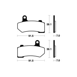 HARLEY DAVIDSON VRSCB 1130 V-ROD 2004 - 2007 PASTILLAS FRENO DELANTERAS SINTERIZADAS