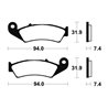 HONDA ATC 350 X 1985 - 1986 PASTILLAS FRENO DELANTERAS SINTERIZADAS