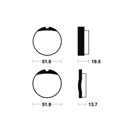 HONDA CB 360 SP (CB360) 1976 - 1976 PASTILLAS FRENO DELANTERAS ORGÁNICAS