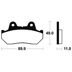 HONDA CBX 750 PATROL (RC17) 1984 - 1987 PASTILLAS FRENO TRASERAS SINTERIZADAS