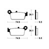 HONDA CRF 125 F BIG WHEELS 16/19 (JE03) 2014 - 2024 PASTILLAS FRENO TRASERAS SINTERIZADAS