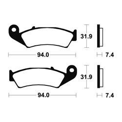HONDA CRM 75 R 1989 - 1994 PASTILLAS FRENO DELANTERAS ORGÁNICAS