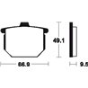HONDA GL 400 WING 1979 - 1981 PASTILLAS FRENO DELANTERAS ORGÁNICAS