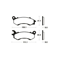 HONDA NSC 50 VISION T2 (AF73) 2014 - 2015 PASTILLAS FRENO DELANTERAS SINTERIZADAS