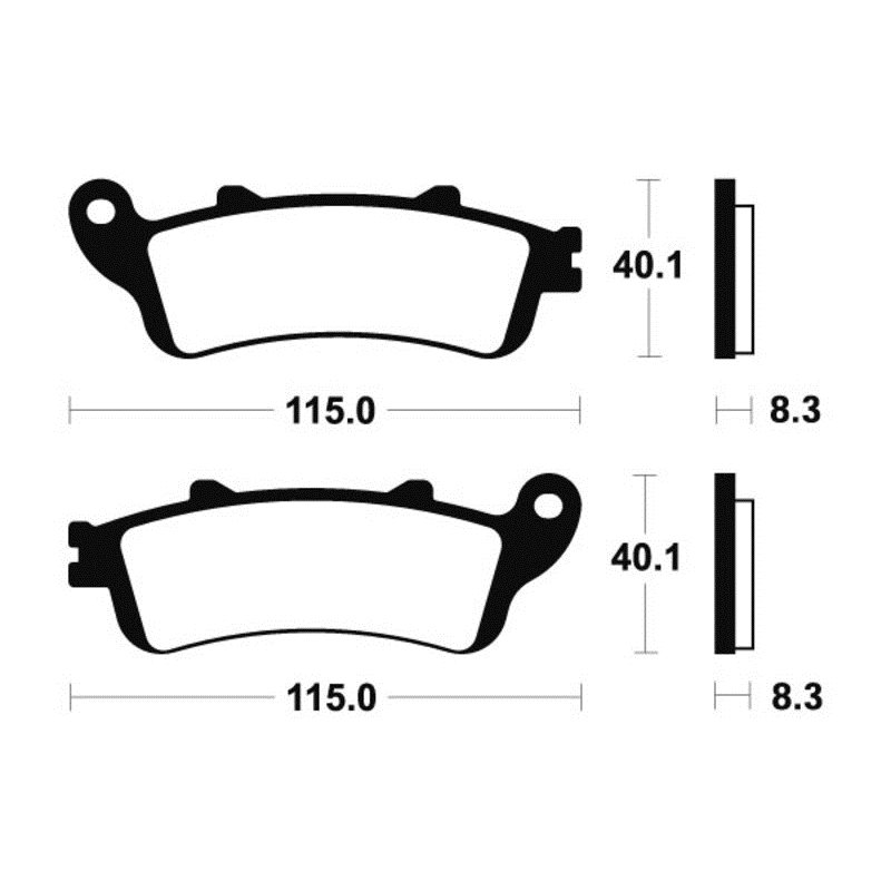 HONDA NT 650 V DEAUVILLE (RC47) 1998 - 2005 PASTILLAS FRENO TRASERAS SINTERIZADAS