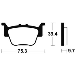 HONDA TRX 420 FA IRS 2020 - 2023 PASTILLAS FRENO TRASERAS SINTERIZADAS