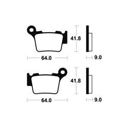 HUSQVARNA SMR 449 (A600AB) 2011 - 2012 PASTILLAS FRENO TRASERAS SINTERIZADAS