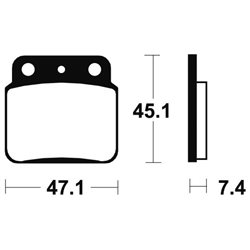 HYOSUNG TE 450 RAPIER 2007 - 2011 PASTILLAS FRENO TRASERAS SINTERIZADAS