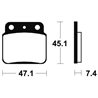 HYOSUNG TE 450 RAPIER 2007 - 2011 PASTILLAS FRENO TRASERAS SINTERIZADAS