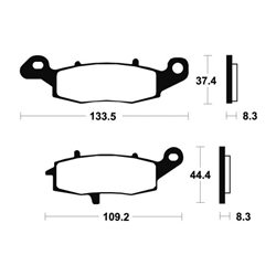KAWASAKI GPZ 1100 ABS (ZX1100F) 1996 - 1996 PASTILLAS FRENO DELANTERAS ORGÁNICAS