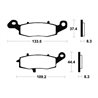 KAWASAKI GPZ 1100 ABS (ZX1100F) 1996 - 1996 PASTILLAS FRENO DELANTERAS ORGÁNICAS