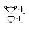KAWASAKI KX 125 (KX125F) 1988 - 1988 PASTILLAS FRENO TRASERAS SINTERIZADAS