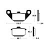 KAWASAKI ZN 1100 SHAFT LTD (ZN1100B) 1984 - 1985 PASTILLAS FRENO TRASERAS SINTERIZADAS