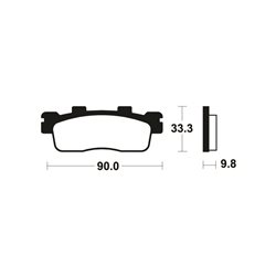 KYMCO DINK-X 125 2022 - 2022 PASTILLAS FRENO TRASERAS SCOOTER ORGÁNICAS