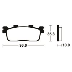 KYMCO G-DINK 300 2012 - 2016 PASTILLAS FRENO TRASERAS SINTERIZADAS