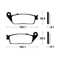 Pastillas freno Delanteras KYMCO VENOX 250 2002 - 2009