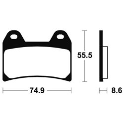 MOTO GUZZI V11 SPORT 1997 - 2005 PASTILLAS FRENO DELANTERAS SINTETIZADAS CARBONO