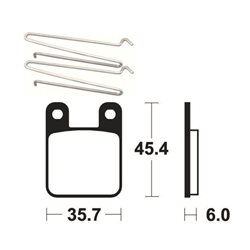 MOTOR HISPANIA MH10 ENDURO 2012 - 2013 PASTILLAS FRENO DELANTERAS SCOOTER ORGÁNICAS