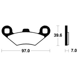 POLARIS 350L TRAIL BOSS 1990 - 1994 PASTILLAS FRENO DELANTERAS SINTERIZADAS
