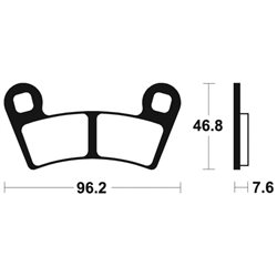 POLARIS RZR XP 1000 TURBO 2019 - 2021 PASTILLAS FRENO DELANTERAS SINTERIZADAS