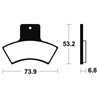 POLARIS SCRAMBLER 400 1994 - 2003 PASTILLAS FRENO TRASERAS SINTERIZADAS