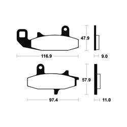 SUZUKI DR 750 S 1988 - 1989 PASTILLAS FRENO DELANTERAS SINTERIZADAS