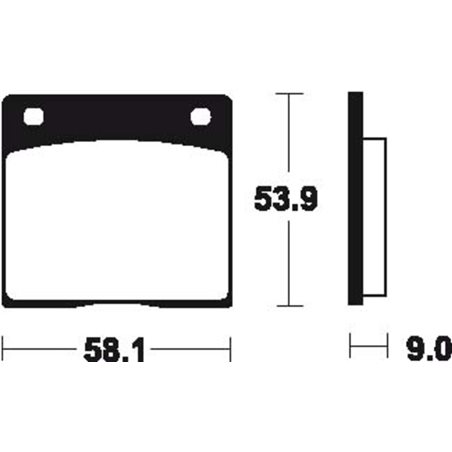 SUZUKI GS 550 D 1977 - 1979 PASTILLAS FRENO TRASERAS ORGÁNICAS
