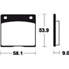 SUZUKI GS 750 EC 1977 - 1979 PASTILLAS FRENO TRASERAS ORGÁNICAS