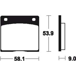SUZUKI GS 750 EN 1977 - 1979 PASTILLAS FRENO TRASERAS ORGÁNICAS