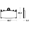 SUZUKI GSF 1250 BANDIT S ABS 2007 - 2016 PASTILLAS FRENO DELANTERAS SINTERIZADAS