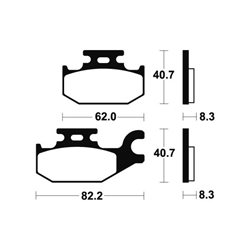 SUZUKI LT-A 750 KINGQUAD AXI 4WD 2008 - 2021 PASTILLAS FRENO DELANTERAS SINTERIZADAS