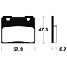 SUZUKI RG 250 GAMMA F 1987 - 1987 PASTILLAS FRENO DELANTERAS ORGÁNICAS