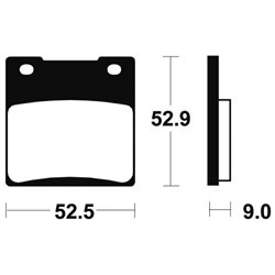 SUZUKI RG 250 GAMMA W 1983 - 1984 PASTILLAS FRENO TRASERAS ORGÁNICAS