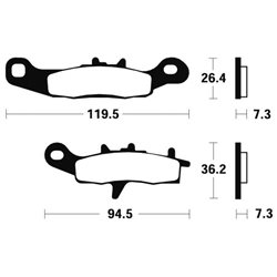 SUZUKI RM 85 BIG WHEELS 19/16 2002 - 2023 PASTILLAS FRENO DELANTERAS SINTERIZADAS
