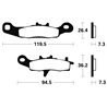 SUZUKI RM 85 BIG WHEELS 19/16 2002 - 2023 PASTILLAS FRENO DELANTERAS SINTERIZADAS