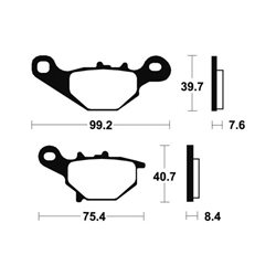 Pastillas freno Delanteras SUZUKI UC 150 EPICURO R 2000 - 2001