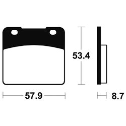 SUZUKI VS 1400 INTRUDER GLP 1987 - 2003 PASTILLAS FRENO TRASERAS SINTERIZADAS