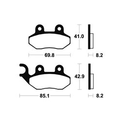 SYM ADX 125 2024 - 2025 PASTILLAS FRENO DELANTERAS SCOOTER ORGÁNICAS