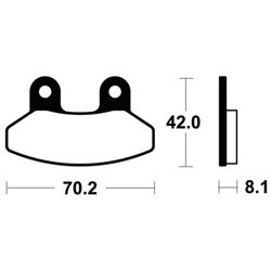 SYM EURO MX 125 4T E1 2003 - 2003 PASTILLAS FRENO DELANTERAS SCOOTER ORGÁNICAS