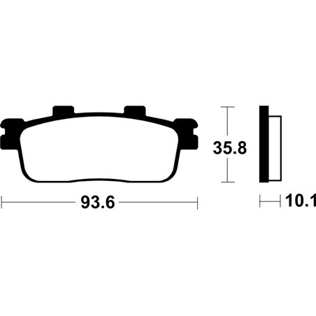 SYM GTS 250 EFI 4T CBS EVO E3 2009 - 2010 PASTILLAS FRENO TRASERAS SINTERIZADAS