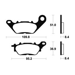 YAMAHA CRYPTON 135 X 2007 - 2014 PASTILLAS FRENO DELANTERAS ORGÁNICAS