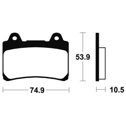 YAMAHA TDR 250 1988 - 1990 PASTILLAS FRENO DELANTERAS SINTERIZADAS