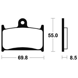 YAMAHA TZ 250 1979 - 2003 PASTILLAS FRENO DELANTERAS ORGÁNICAS