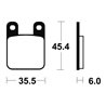 YAMAHA XT 125 X (7401) 2005 - 2010 PASTILLAS FRENO TRASERAS SINTETIZADAS CARBONO