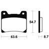 YAMAHA XV 1100 VIRAGO S 1997 - 1999 PASTILLAS FRENO TRASERAS SINTERIZADAS