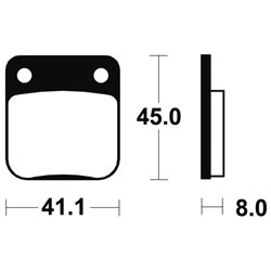YAMAHA YFM 450 KODIAK 4WD 2003 - 2025 PASTILLAS FRENO DELANTERAS SINTERIZADAS