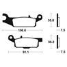 YAMAHA YFM 550 GRIZZLY EPS 4WD 2009 - 2015 PASTILLAS FRENO DELANTERA DERECHA SINTERIZADAS