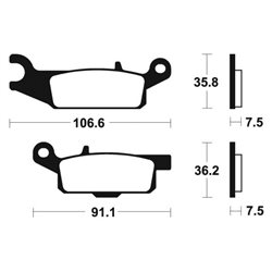 YAMAHA YFM 550 GRIZZLY EPS A 4WD 2013 - 2013 PASTILLAS FRENO DELANTERA DERECHA SINTERIZADAS