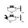 YAMAHA YFM 700 RAPTOR SPECIAL EDITION 2WD 2007 - 2025 PASTILLAS FRENO TRASERAS SINTERIZADAS